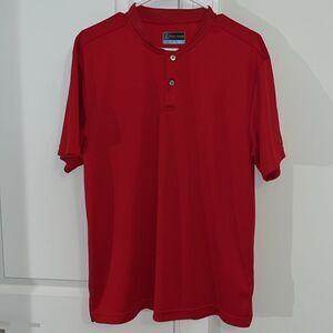 poly/recycled poly Sunday Red pga tour BLADE collar golf polo shirt L men’s